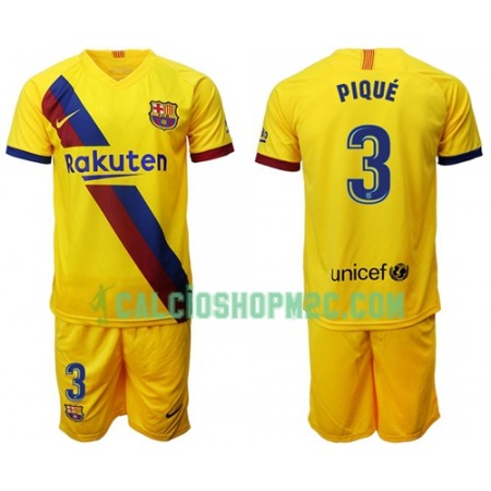 Barcellona Gerard Pique 3 Bambino Maglia Trasferta 2019/2020 Manica Corta (+ Pantaloncini) 